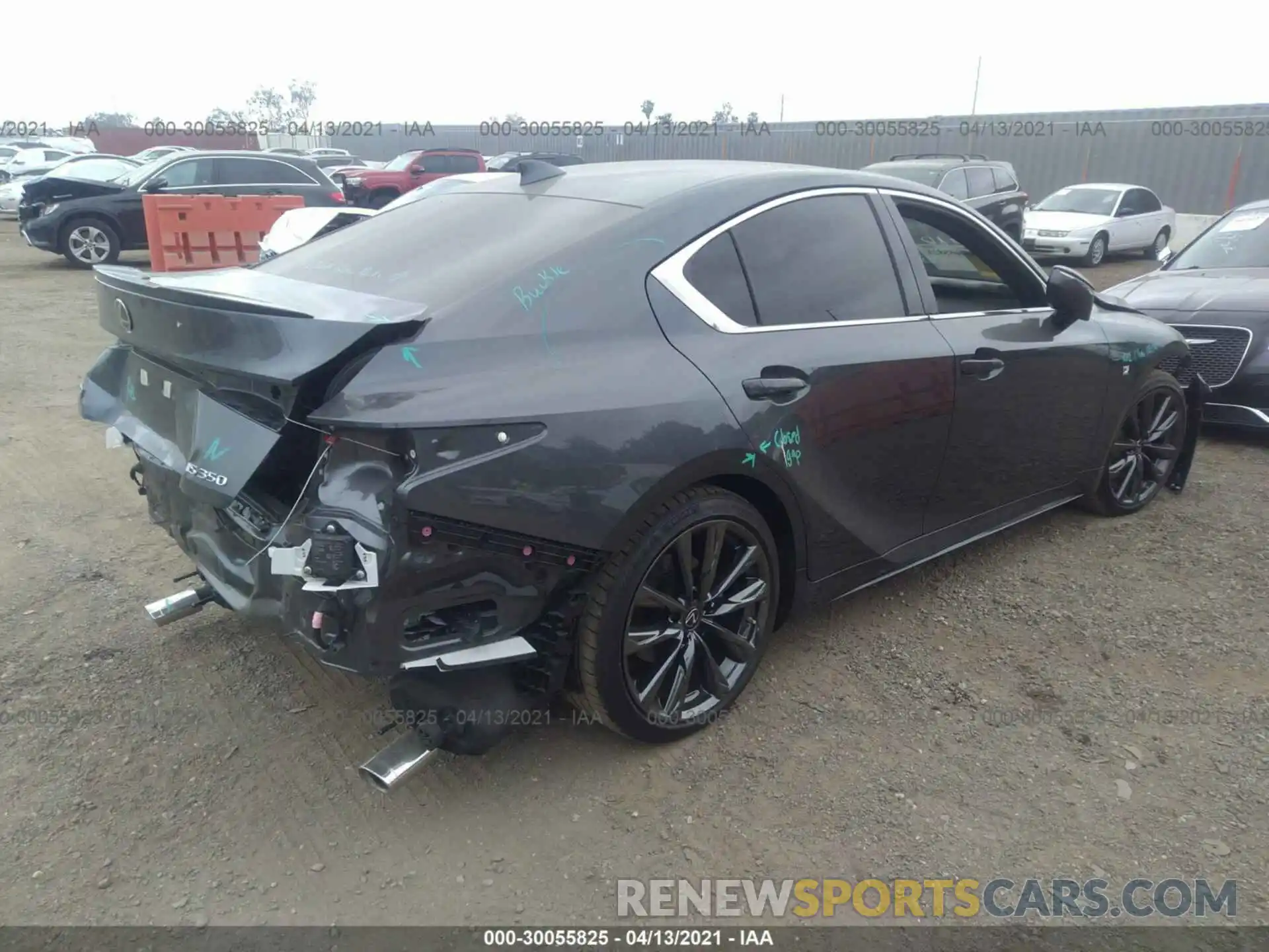 4 Photograph of a damaged car JTHGZ1B23M5038290 LEXUS IS 2021