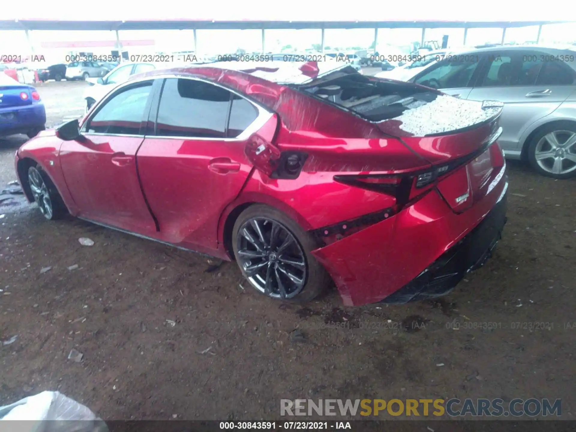 3 Photograph of a damaged car JTHGZ1B23M5040525 LEXUS IS 2021