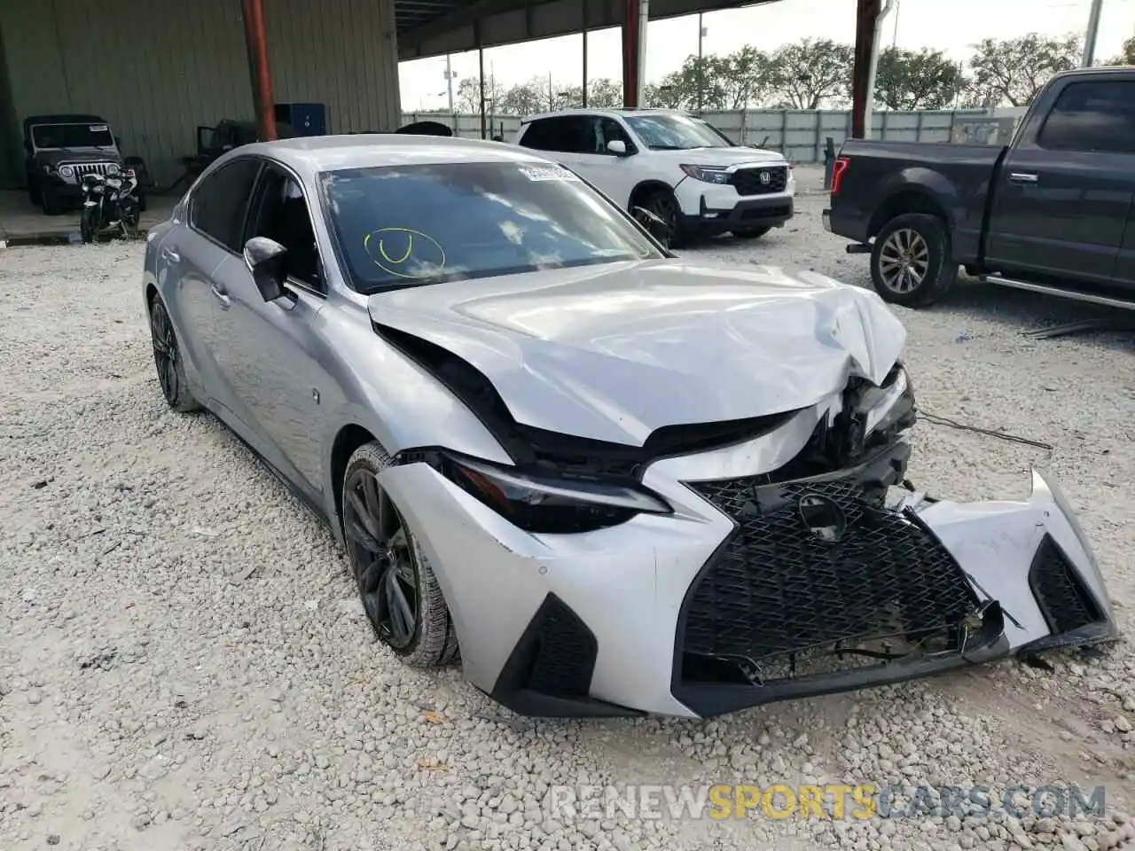 1 Photograph of a damaged car JTHGZ1B23M5040542 LEXUS IS 2021