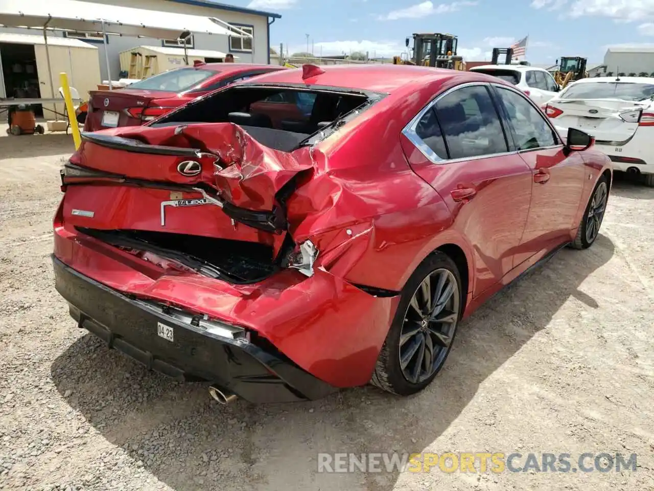 4 Photograph of a damaged car JTHGZ1B23M5042419 LEXUS IS 2021