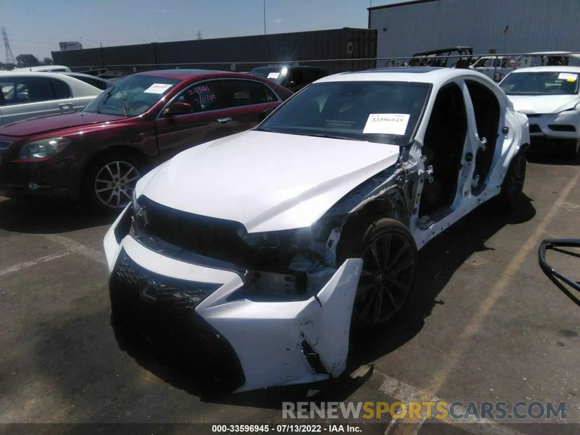 2 Photograph of a damaged car JTHGZ1B23M5046843 LEXUS IS 2021