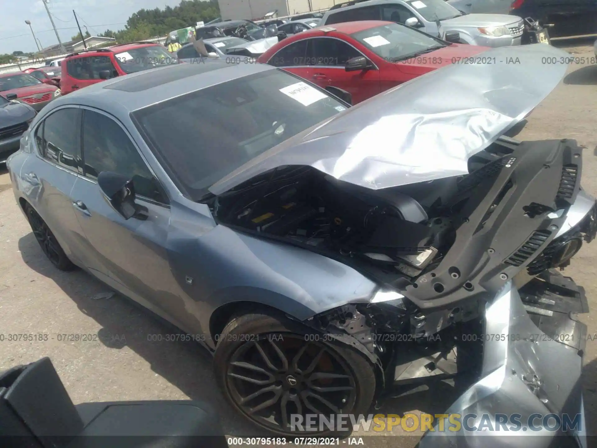 1 Photograph of a damaged car JTHGZ1B24M5039626 LEXUS IS 2021