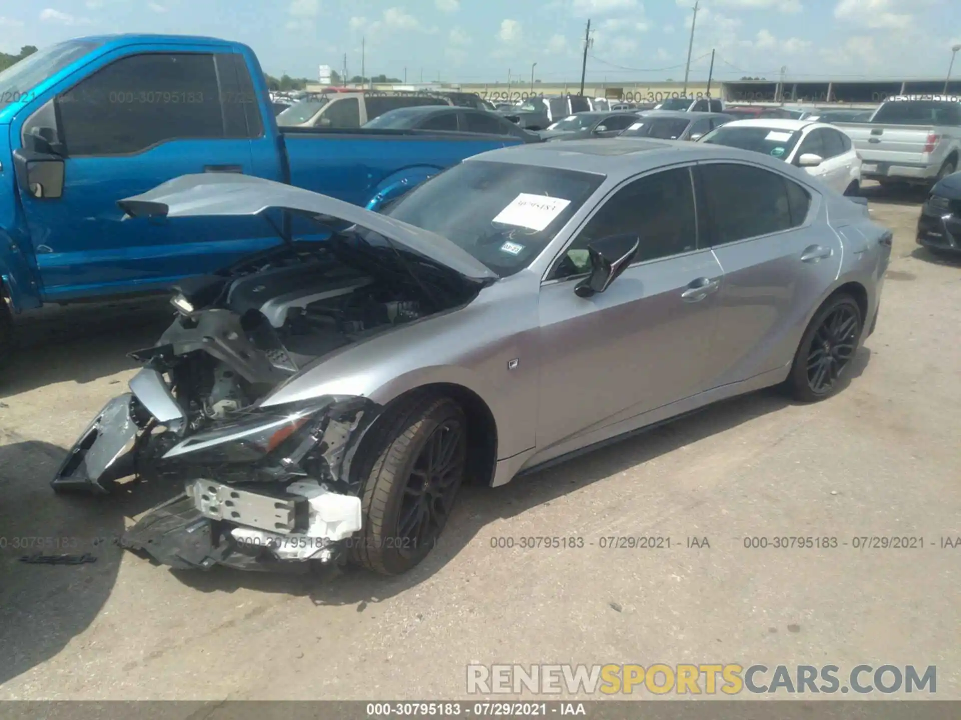 2 Photograph of a damaged car JTHGZ1B24M5039626 LEXUS IS 2021