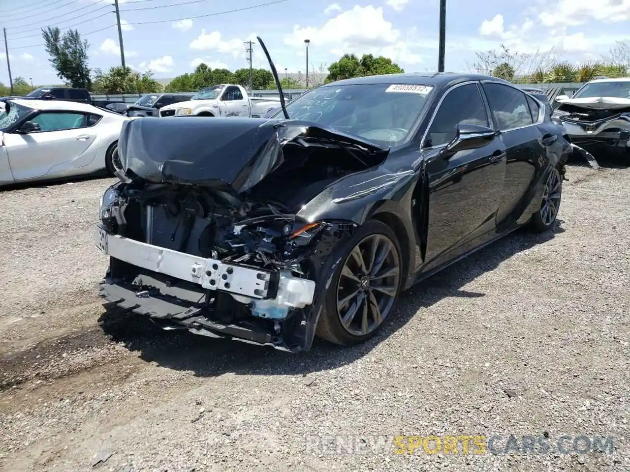 2 Photograph of a damaged car JTHGZ1B24M5048147 LEXUS IS 2021