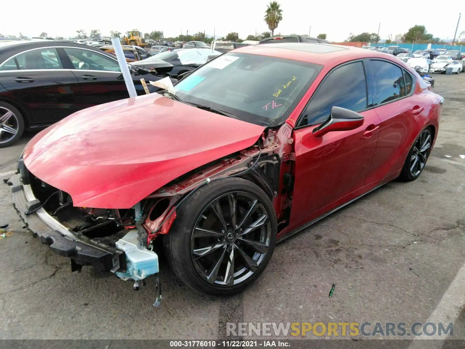 2 Photograph of a damaged car JTHGZ1B25M5039778 LEXUS IS 2021