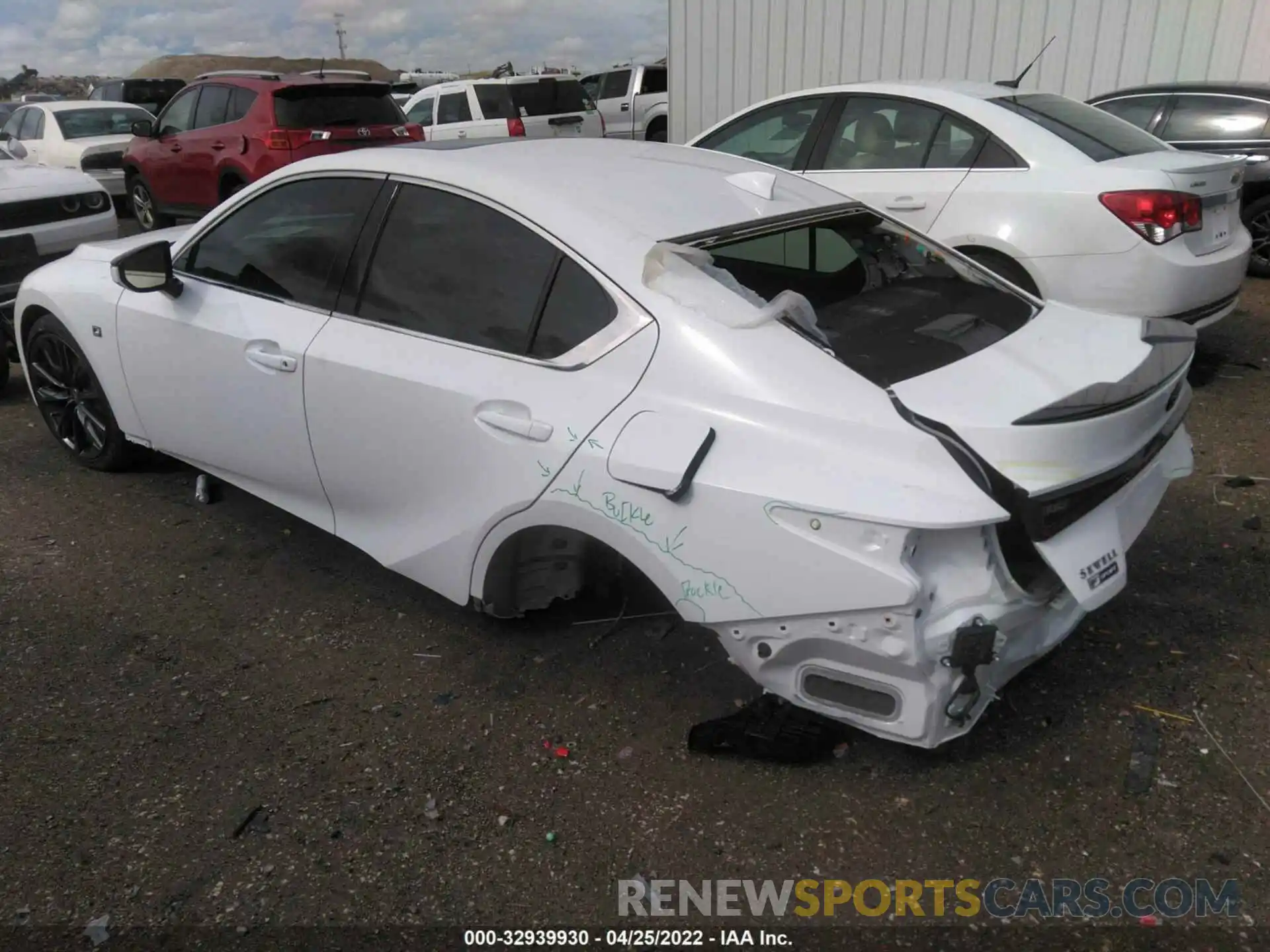 3 Photograph of a damaged car JTHGZ1B26M5042527 LEXUS IS 2021