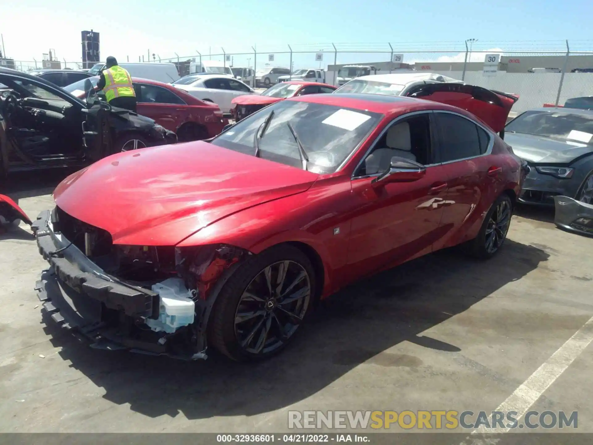 2 Photograph of a damaged car JTHGZ1B26M5046674 LEXUS IS 2021