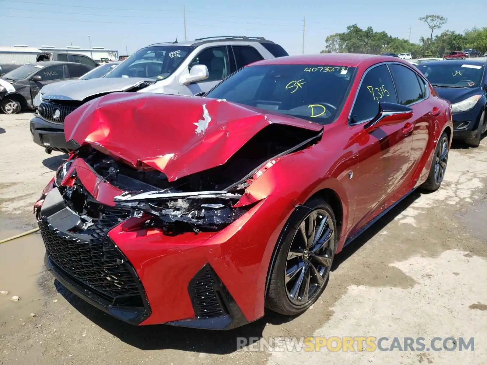 2 Photograph of a damaged car JTHGZ1B27M5038566 LEXUS IS 2021