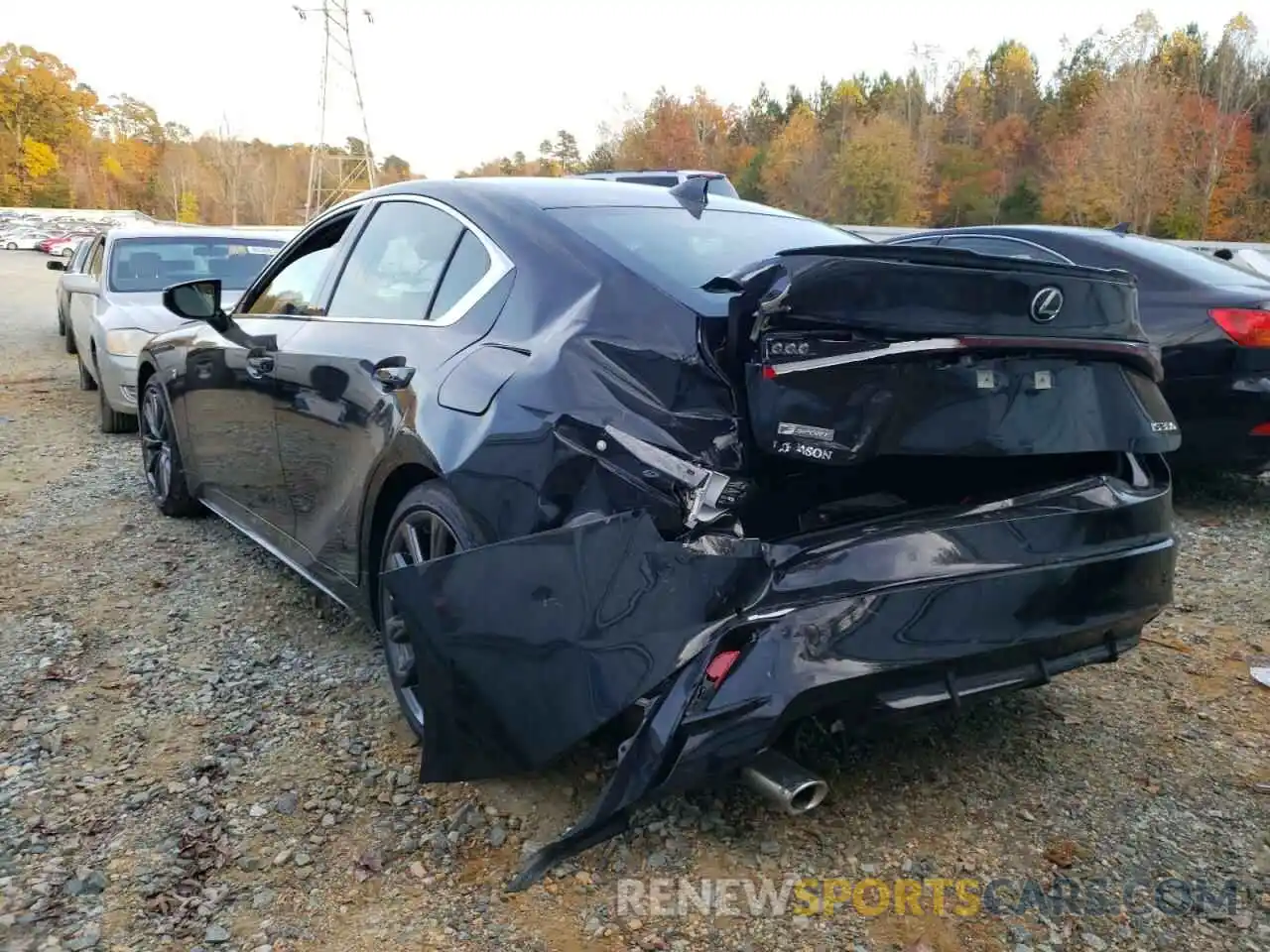 3 Photograph of a damaged car JTHGZ1B27M5042939 LEXUS IS 2021