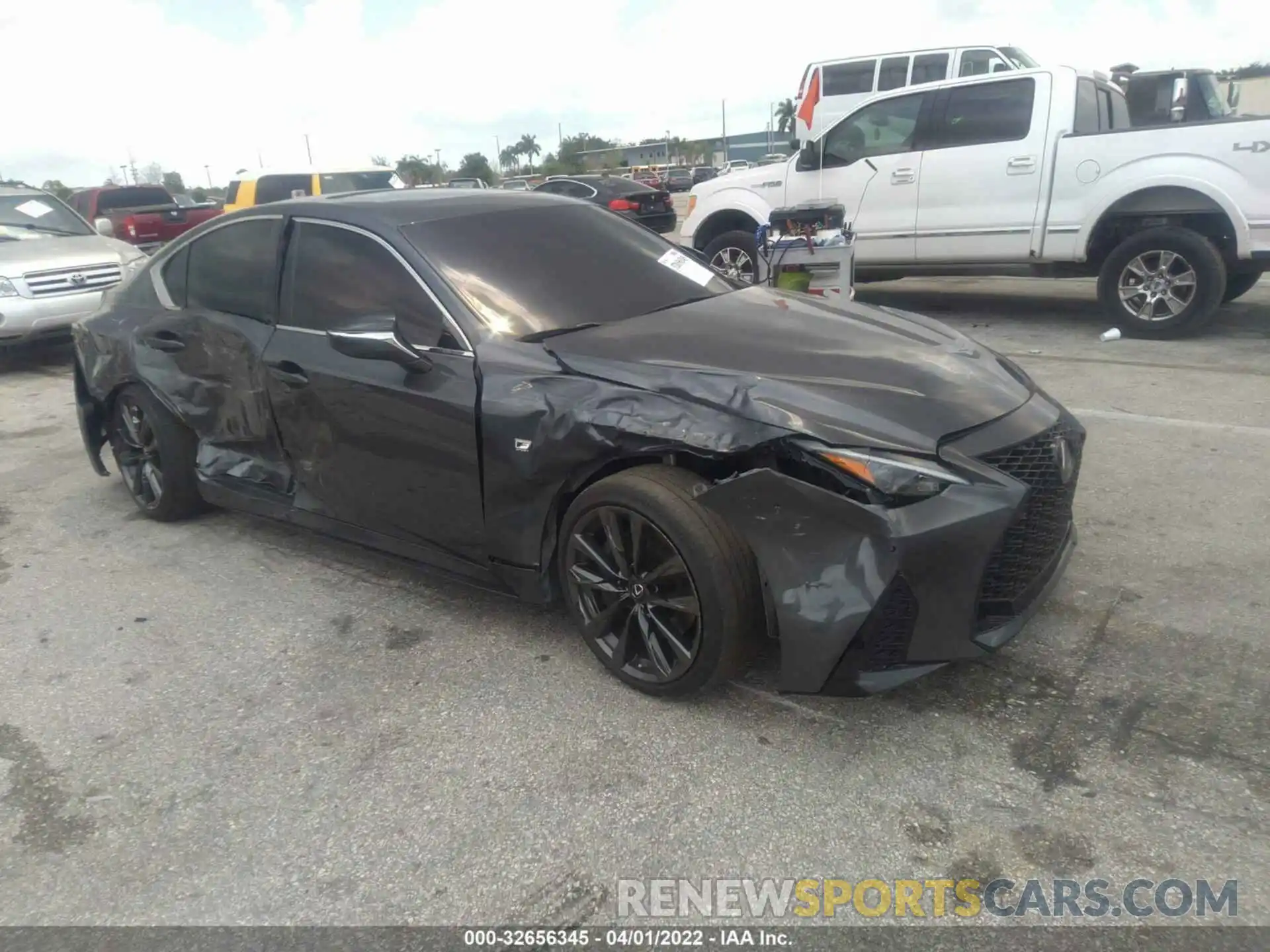 1 Photograph of a damaged car JTHGZ1B27M5045680 LEXUS IS 2021