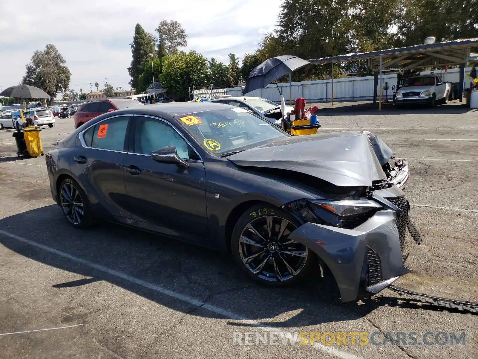 1 Photograph of a damaged car JTHGZ1B28M5039208 LEXUS IS 2021