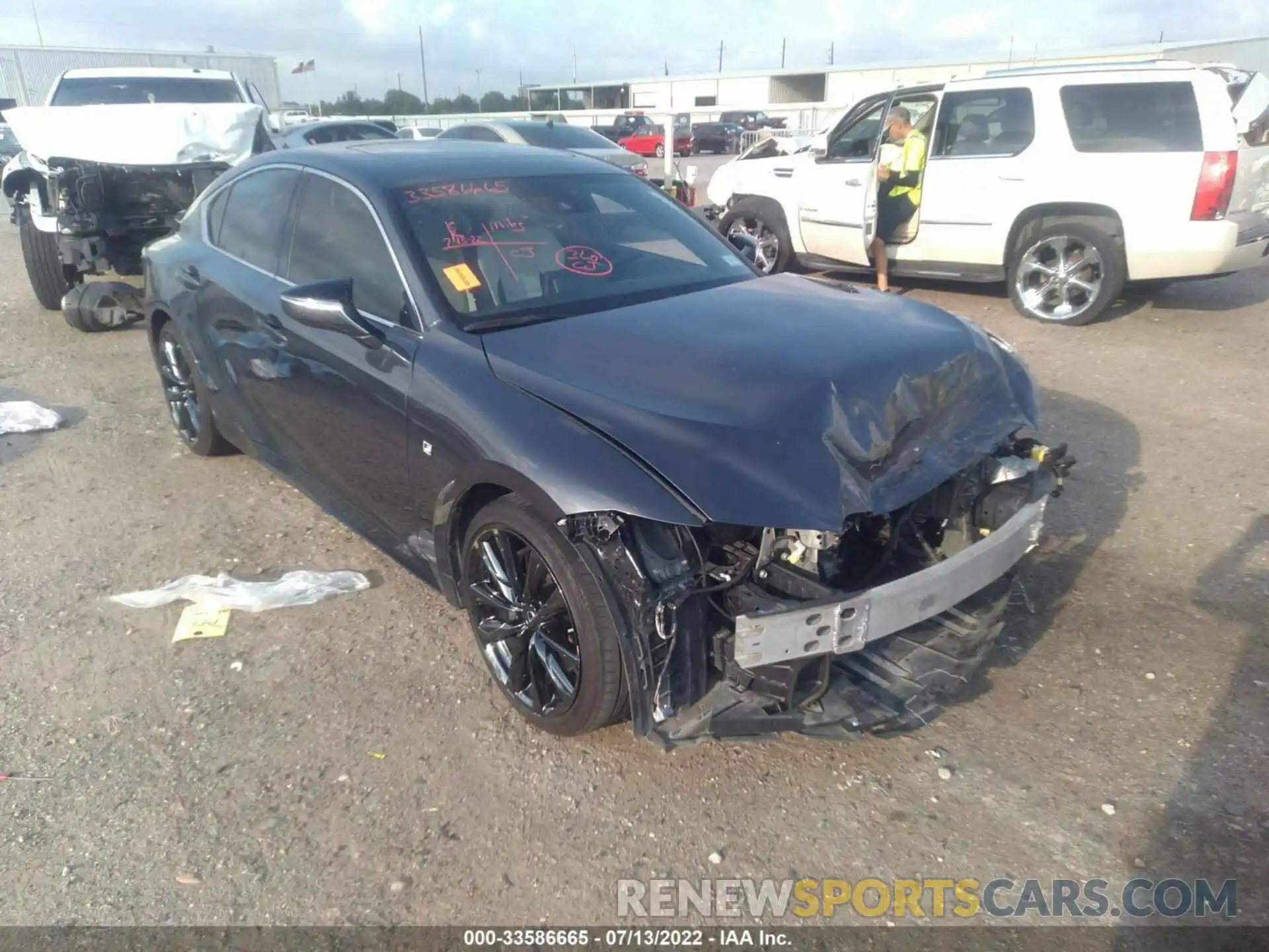 1 Photograph of a damaged car JTHGZ1B28M5042304 LEXUS IS 2021