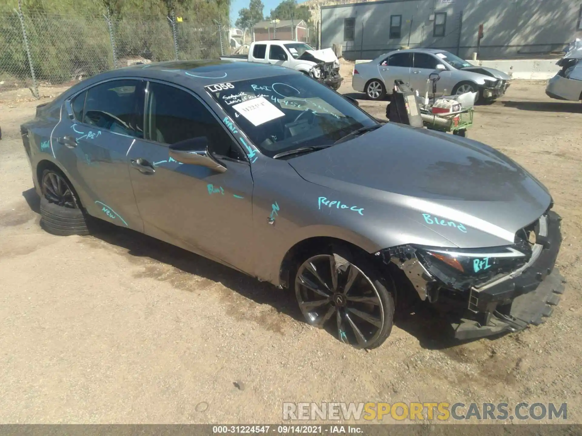 1 Photograph of a damaged car JTHGZ1B28M5043050 LEXUS IS 2021