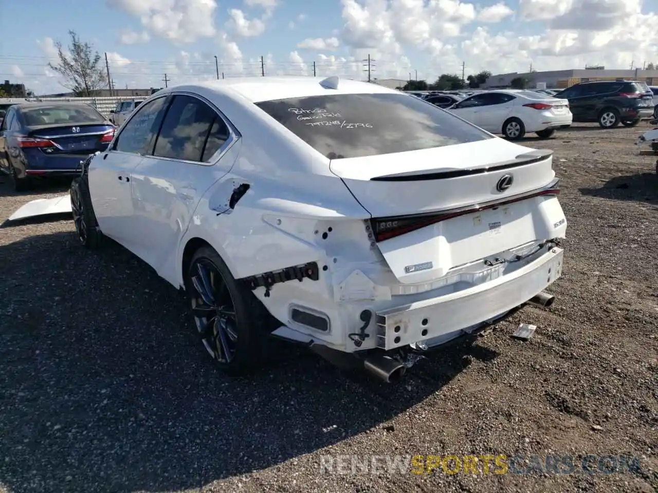 3 Photograph of a damaged car JTHGZ1B28M5047809 LEXUS IS 2021