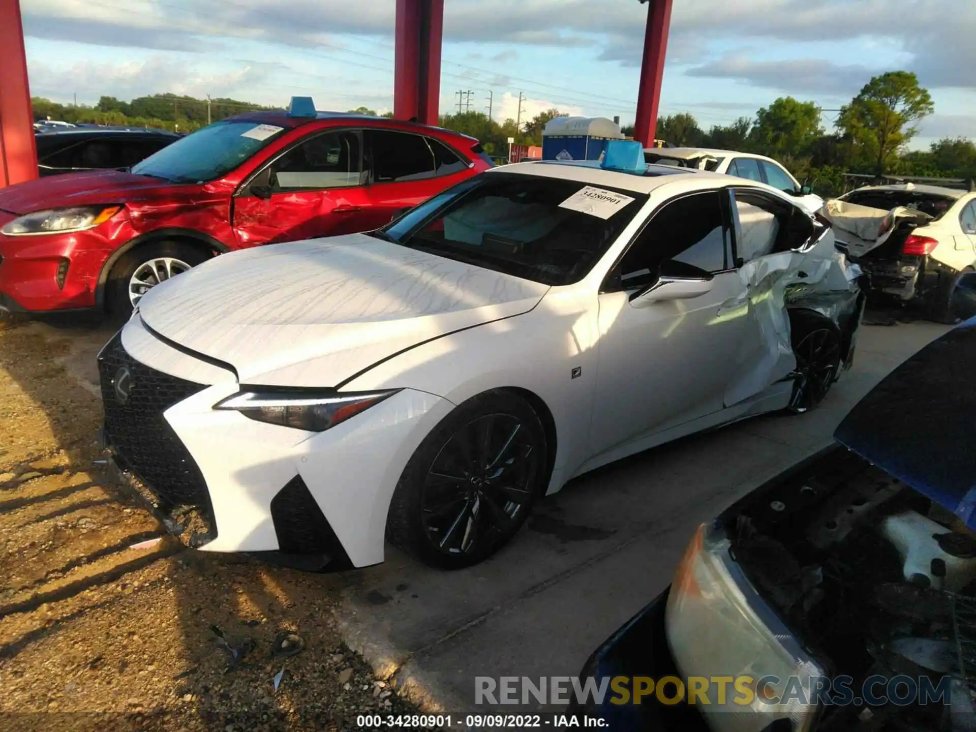 2 Photograph of a damaged car JTHGZ1B29M5039752 LEXUS IS 2021