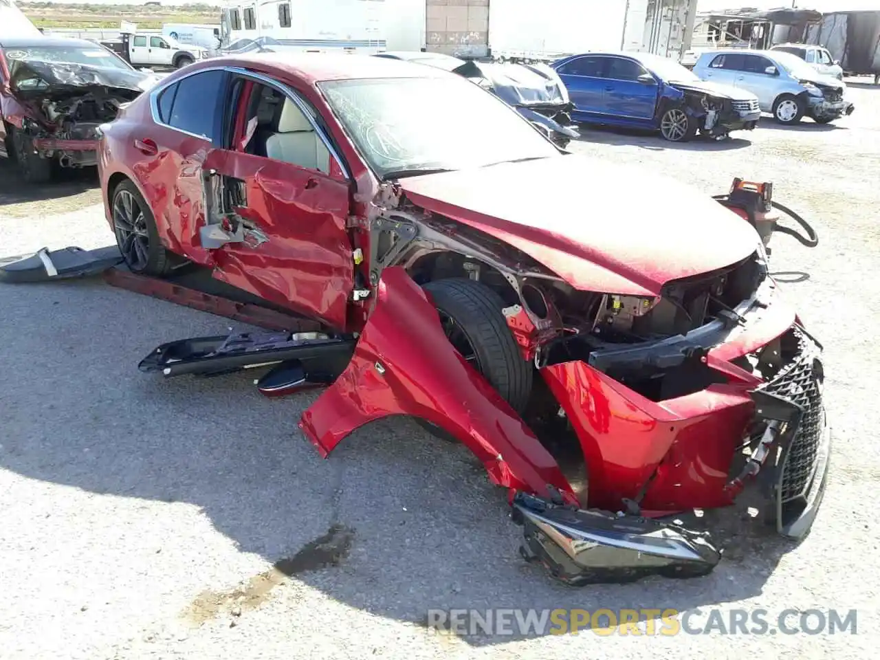 1 Photograph of a damaged car JTHGZ1B29M5040951 LEXUS IS 2021