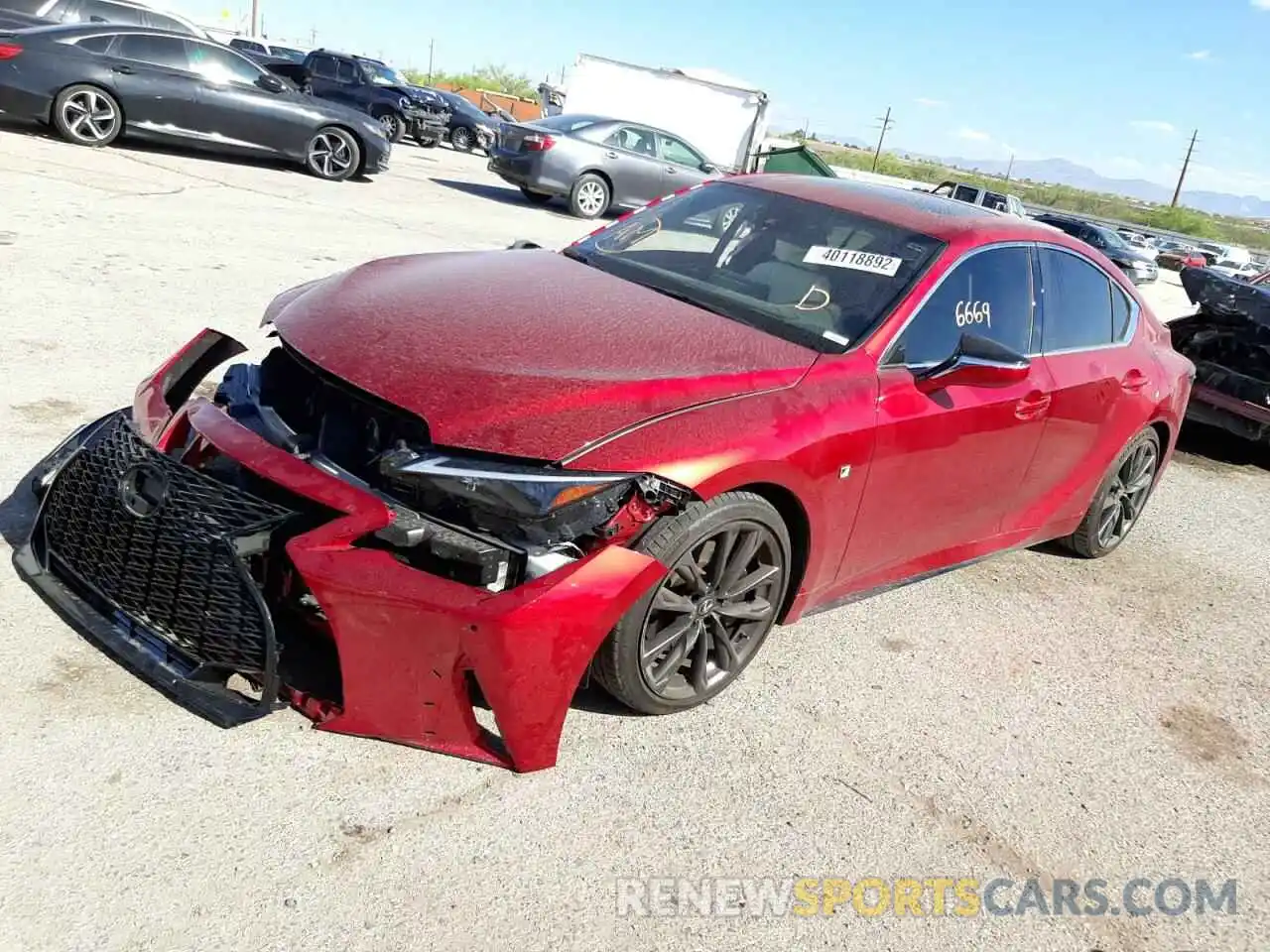 2 Photograph of a damaged car JTHGZ1B29M5040951 LEXUS IS 2021