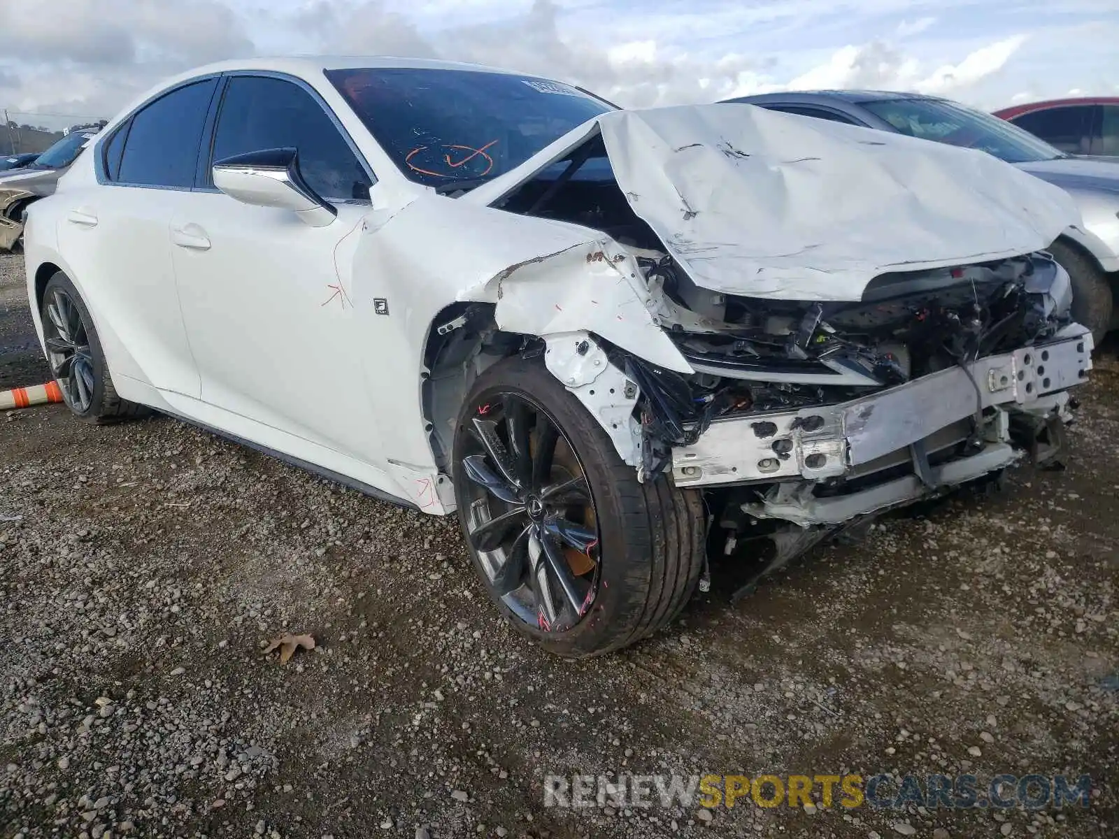 1 Photograph of a damaged car JTHGZ1B29M5043302 LEXUS IS 2021