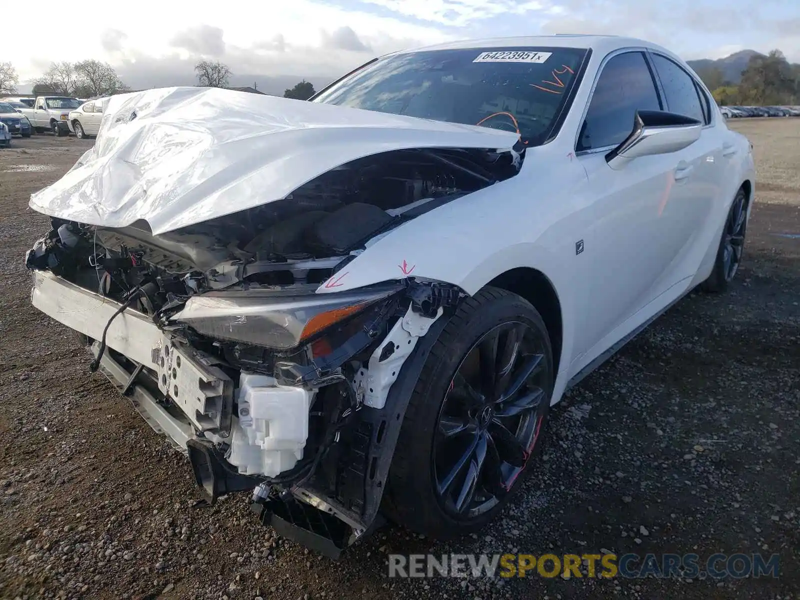 2 Photograph of a damaged car JTHGZ1B29M5043302 LEXUS IS 2021