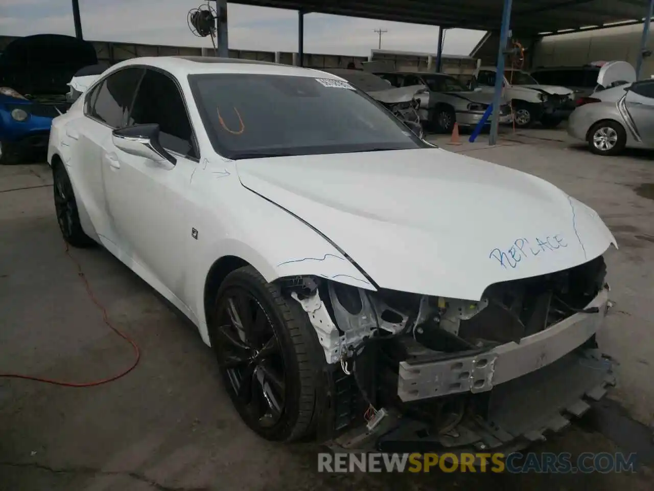 1 Photograph of a damaged car JTHGZ1B29M5043364 LEXUS IS 2021