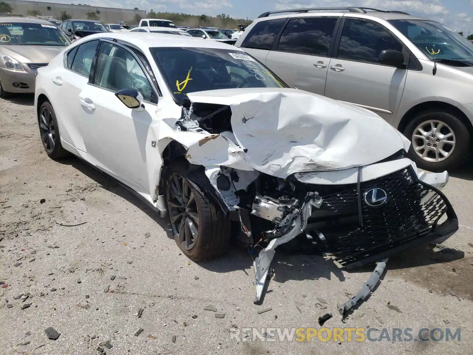 1 Photograph of a damaged car JTHGZ1B2XM5041042 LEXUS IS 2021