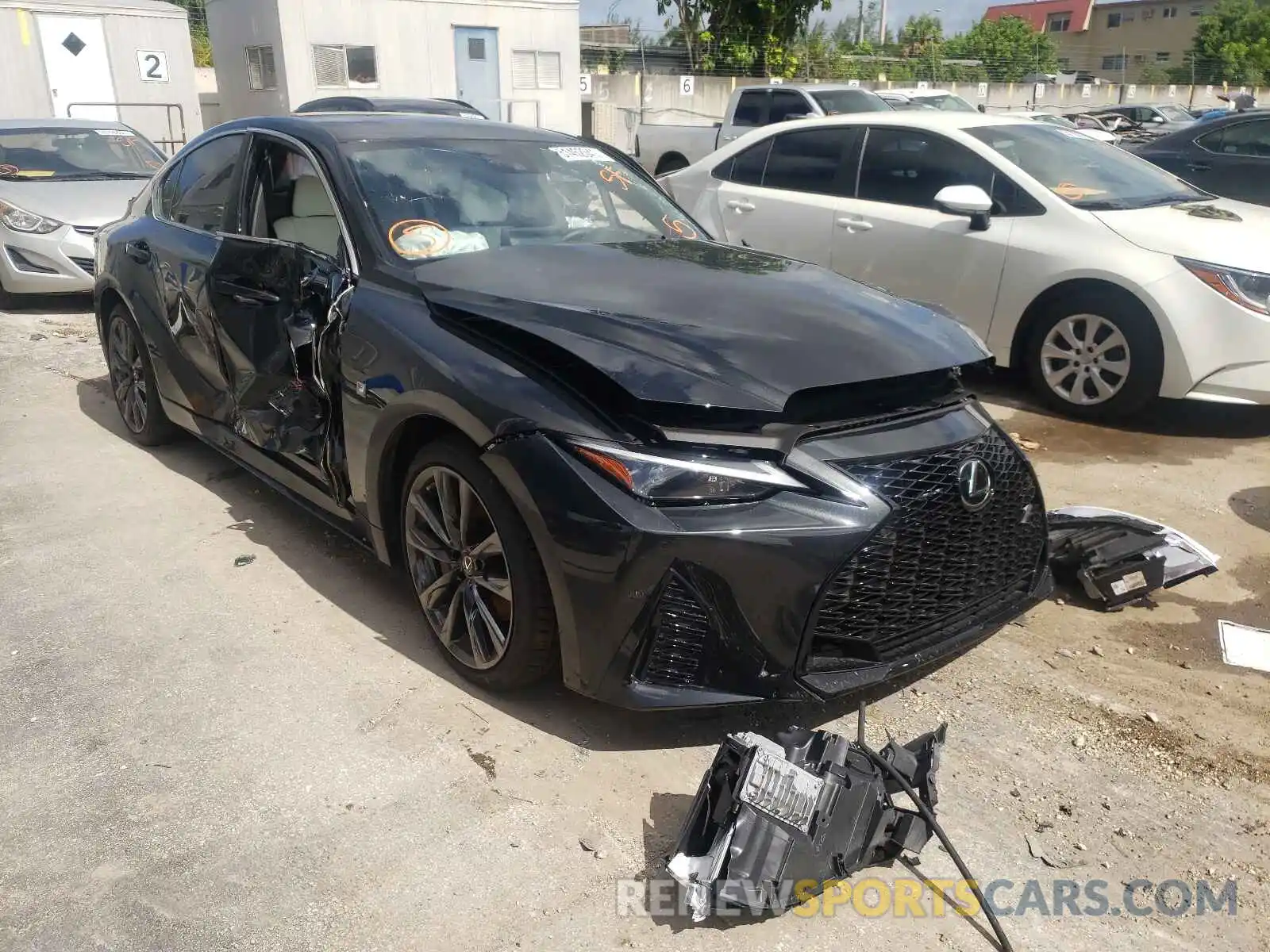 1 Photograph of a damaged car JTHGZ1B2XM5041414 LEXUS IS 2021