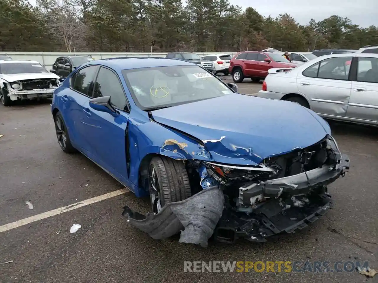 1 Photograph of a damaged car JTHGZ1E28M5019696 LEXUS IS 2021