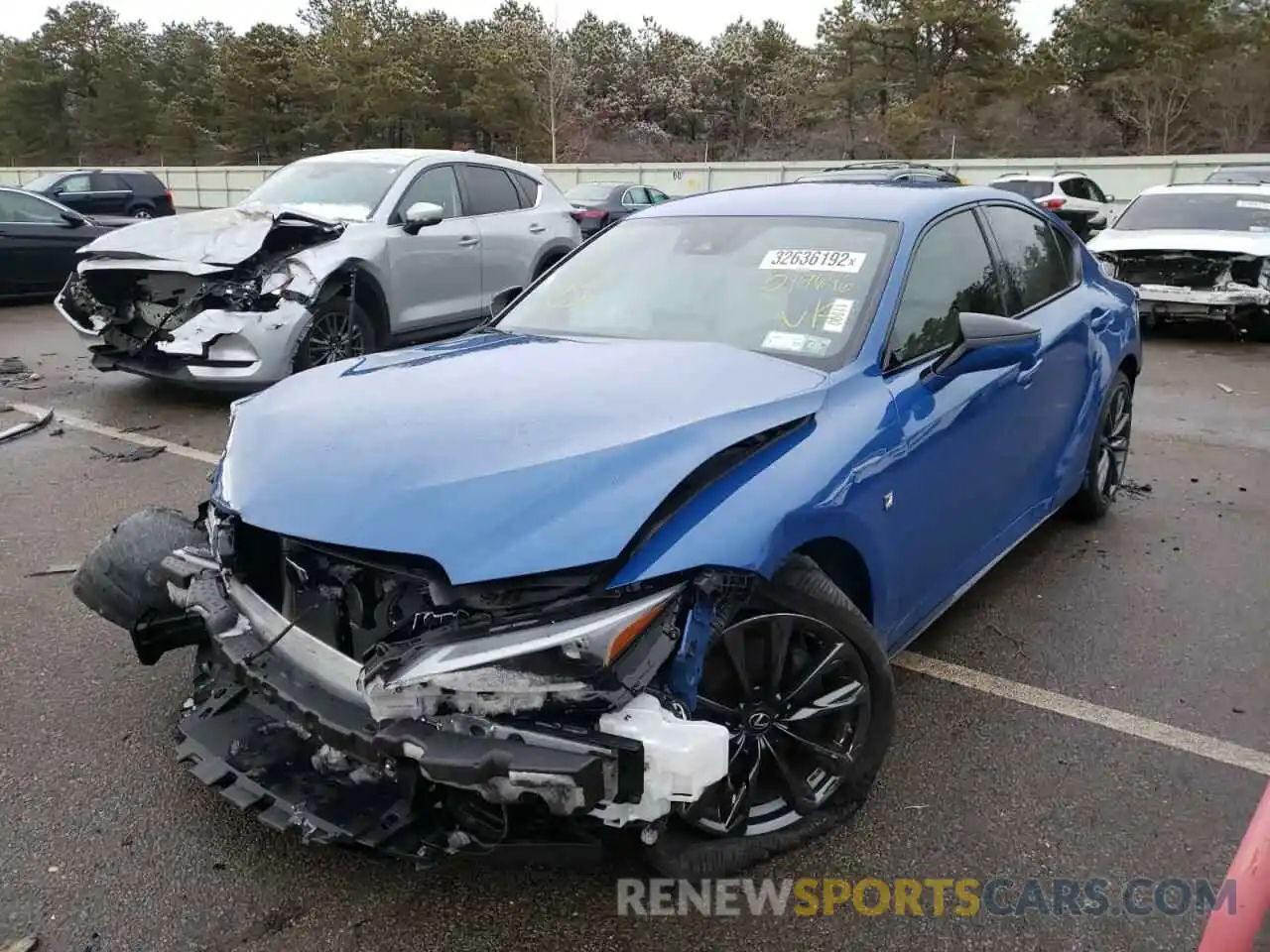 2 Photograph of a damaged car JTHGZ1E28M5019696 LEXUS IS 2021