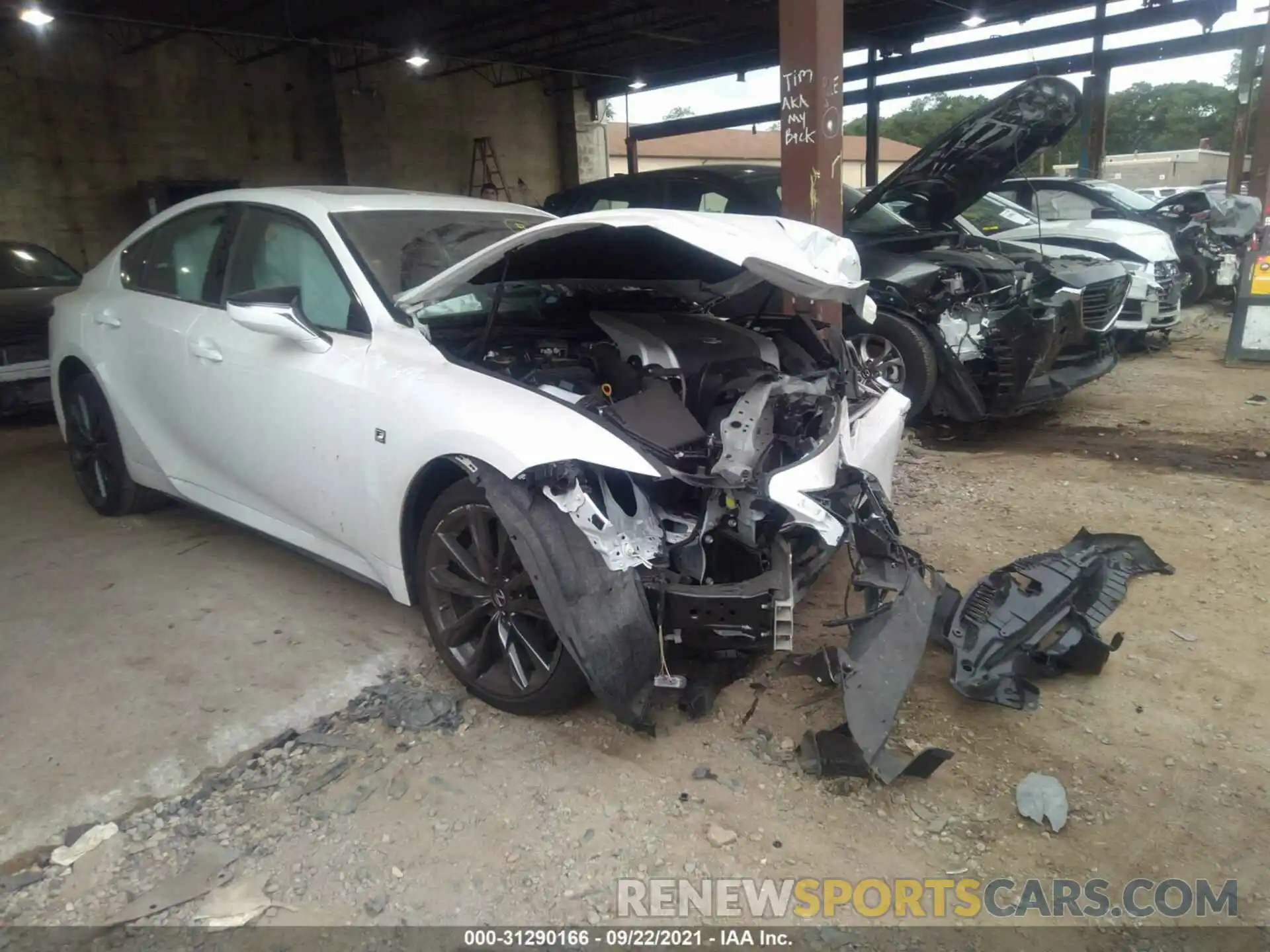 1 Photograph of a damaged car JTHGZ1E28M5020153 LEXUS IS 2021