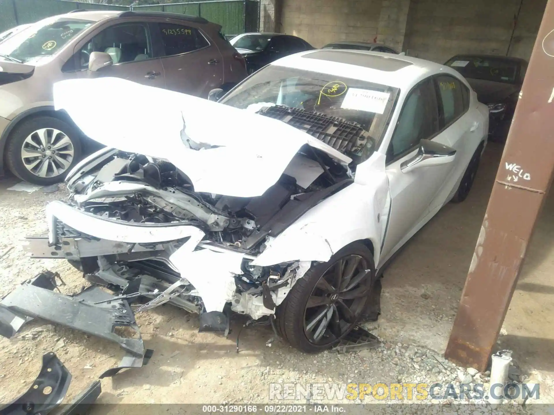 2 Photograph of a damaged car JTHGZ1E28M5020153 LEXUS IS 2021