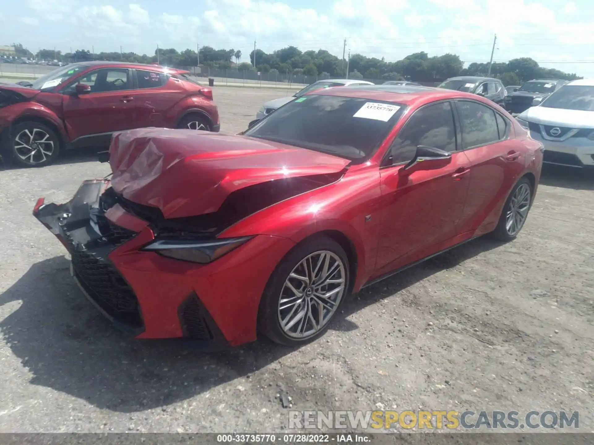 2 Photograph of a damaged car JTHAP1D28N5001410 LEXUS IS 2022