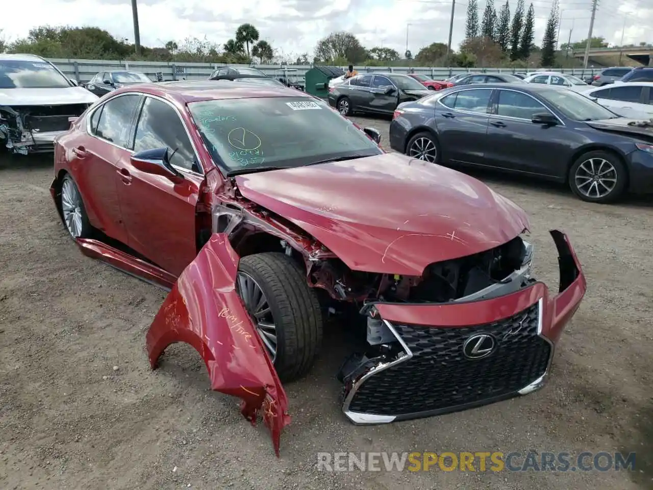 1 Photograph of a damaged car JTHDA1D22N5118172 LEXUS IS 2022