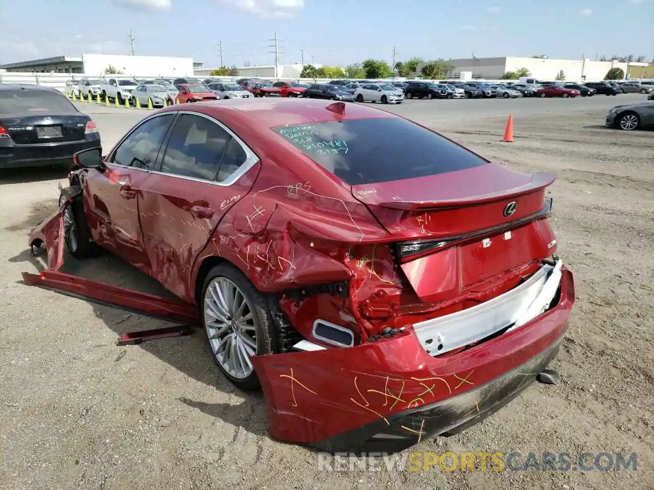 3 Photograph of a damaged car JTHDA1D22N5118172 LEXUS IS 2022