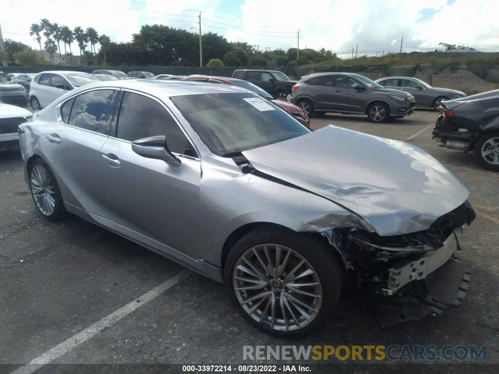 1 Photograph of a damaged car JTHDA1D27N5119494 LEXUS IS 2022