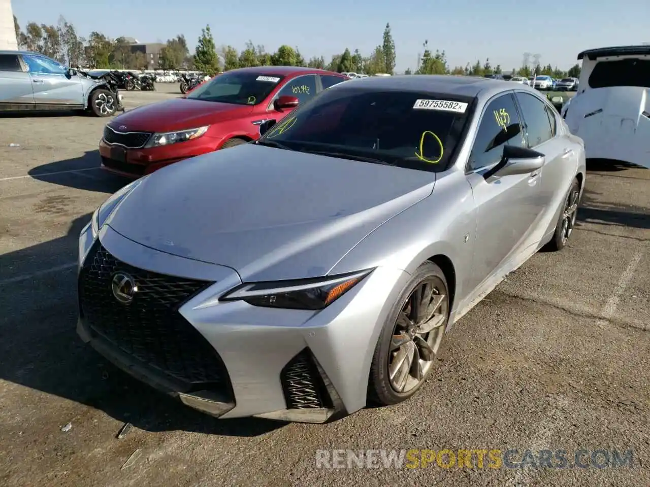 2 Photograph of a damaged car JTHGZ1B22N5057088 LEXUS IS 2022