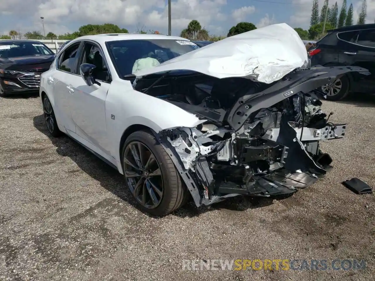 1 Photograph of a damaged car JTHGZ1B23N5053437 LEXUS IS 2022