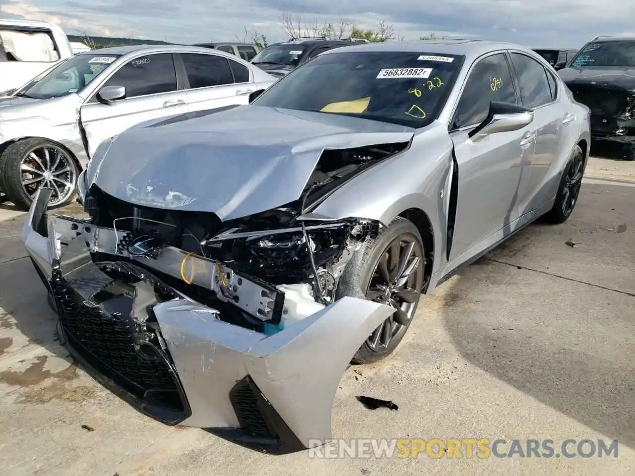 2 Photograph of a damaged car JTHGZ1B24N5054029 LEXUS IS 2022