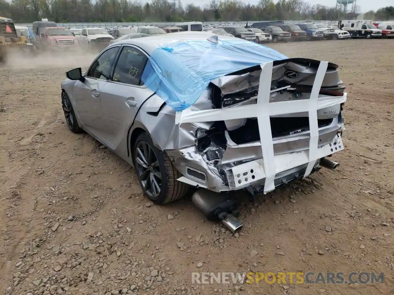 3 Photograph of a damaged car JTHGZ1E28N5024236 LEXUS IS 2022