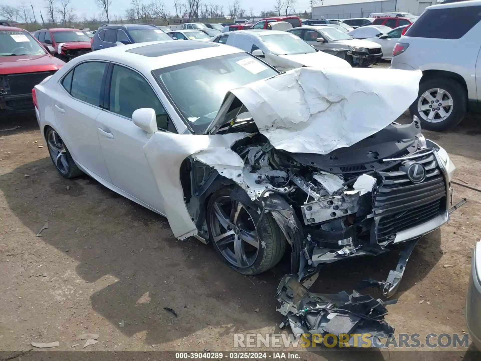 1 Photograph of a damaged car JTHD81F22L5043298 LEXUS IS 300 2020