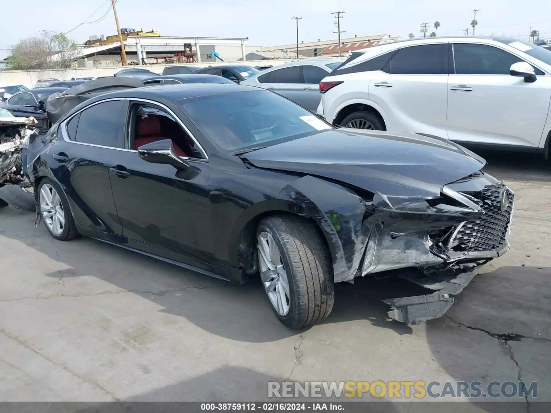 1 Photograph of a damaged car JTHCA1D25M5115860 LEXUS IS 300 2021