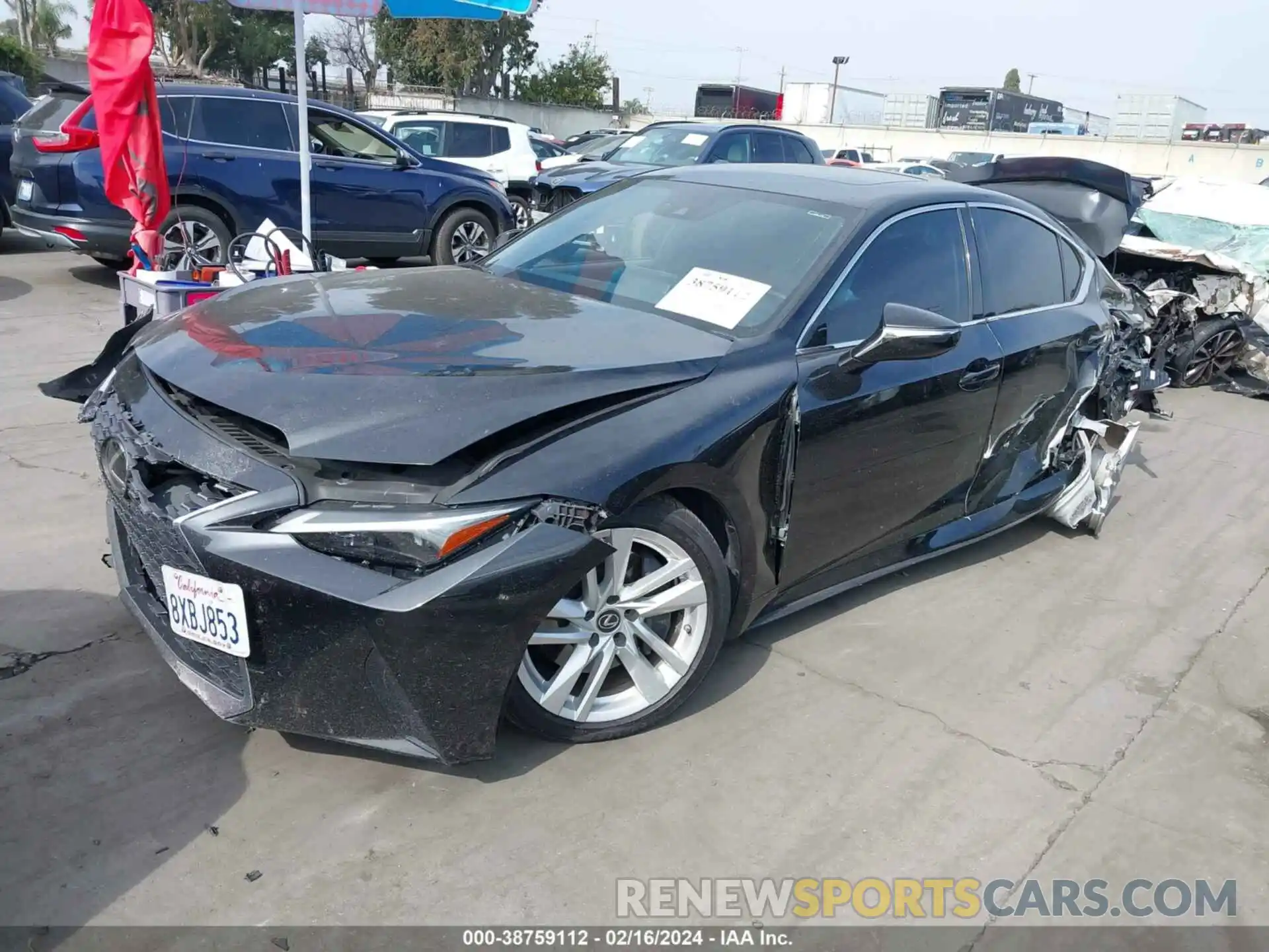 2 Photograph of a damaged car JTHCA1D25M5115860 LEXUS IS 300 2021