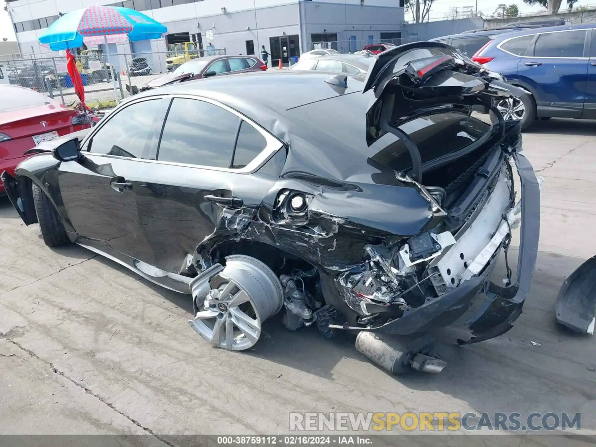 3 Photograph of a damaged car JTHCA1D25M5115860 LEXUS IS 300 2021