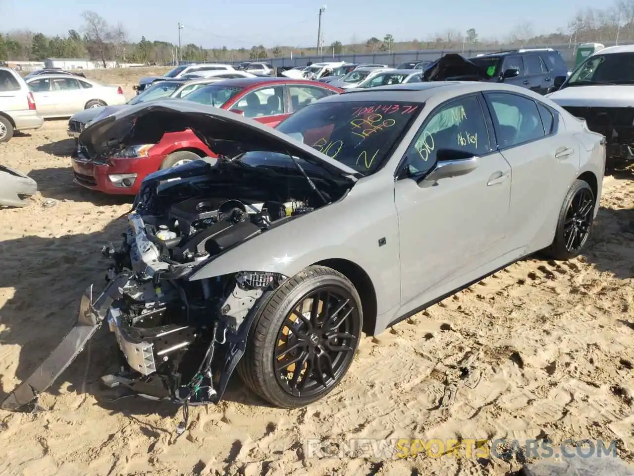 2 Photograph of a damaged car JTHUP1D21N5001245 LEXUS IS500 2022