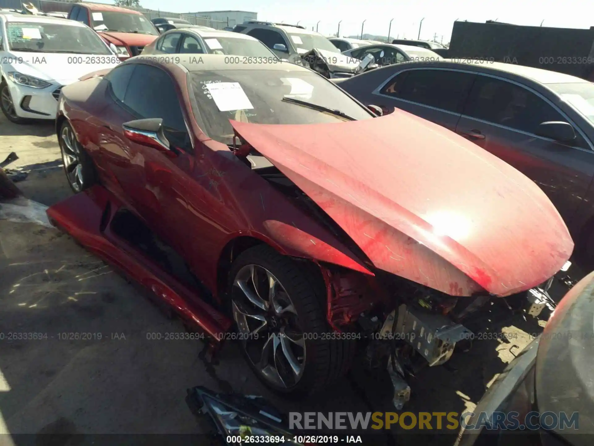 1 Photograph of a damaged car JTHHP5AY8KA006124 LEXUS LC 2019