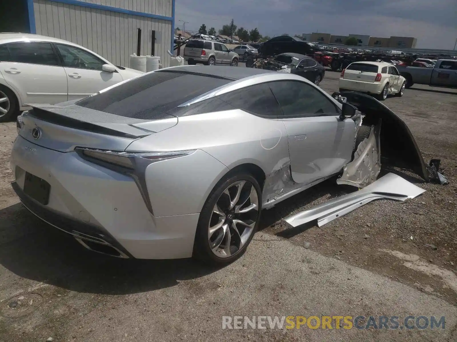 4 Photograph of a damaged car JTHHP5AY0KA007056 LEXUS LC500 2019