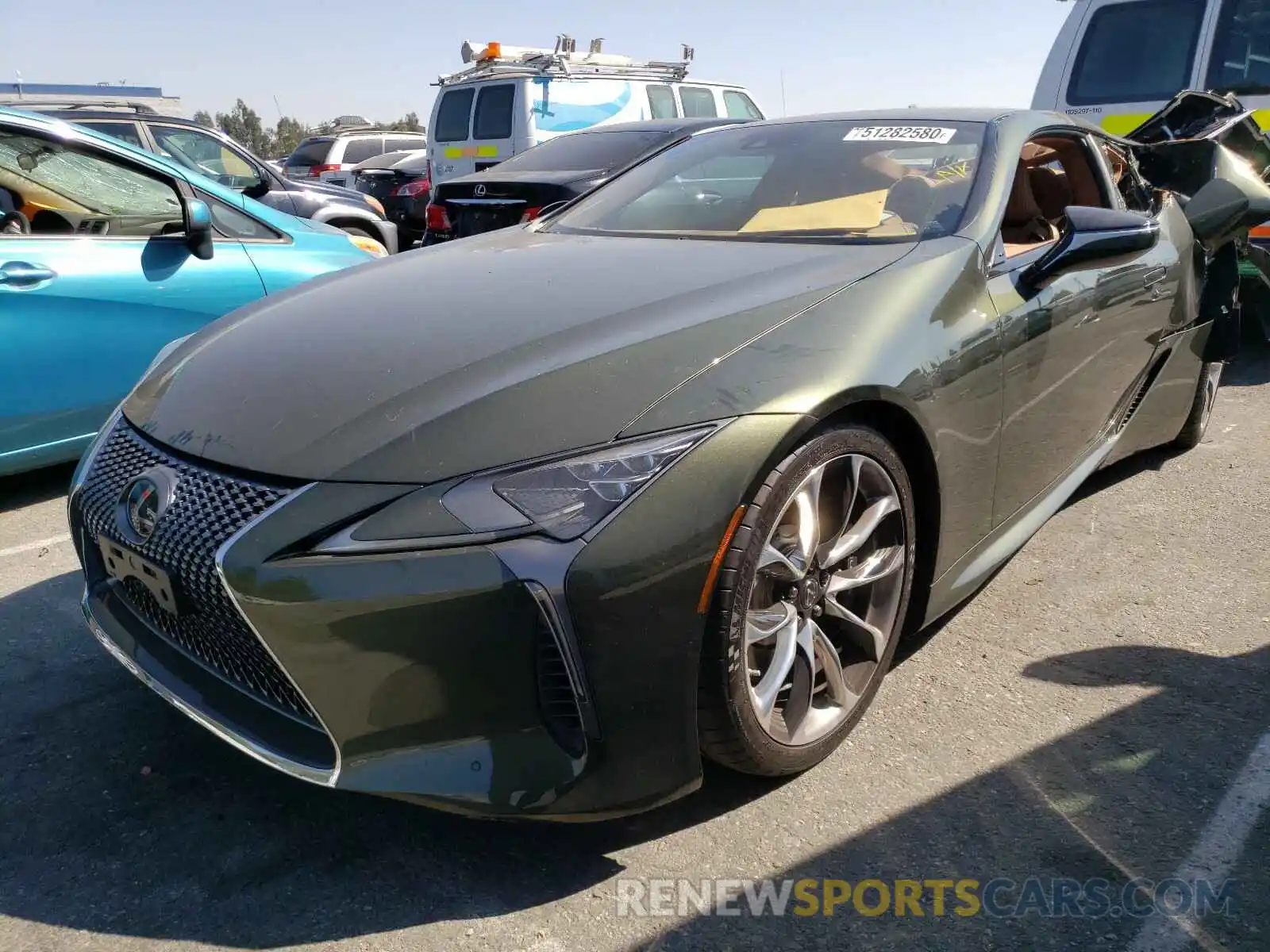 2 Photograph of a damaged car JTHBP5AY1MA008323 LEXUS LC500 2021