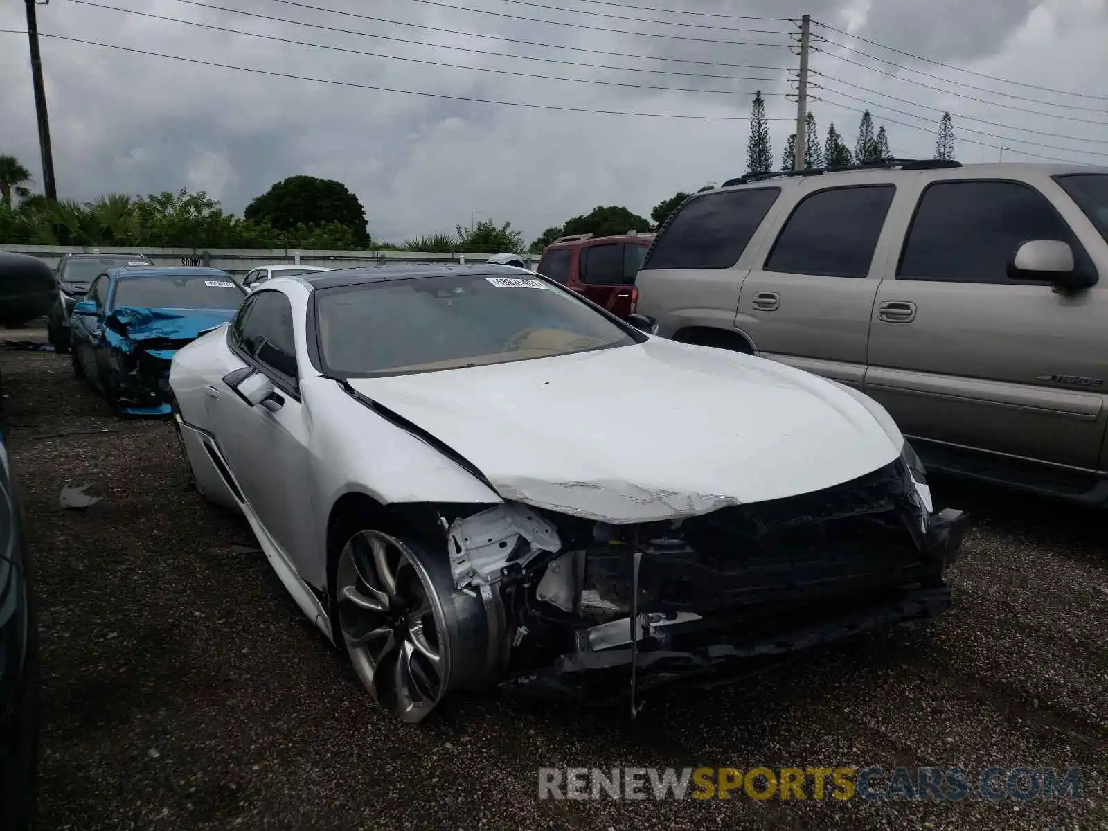 1 Photograph of a damaged car JTHEP5AY6MA008332 LEXUS LC500 2021