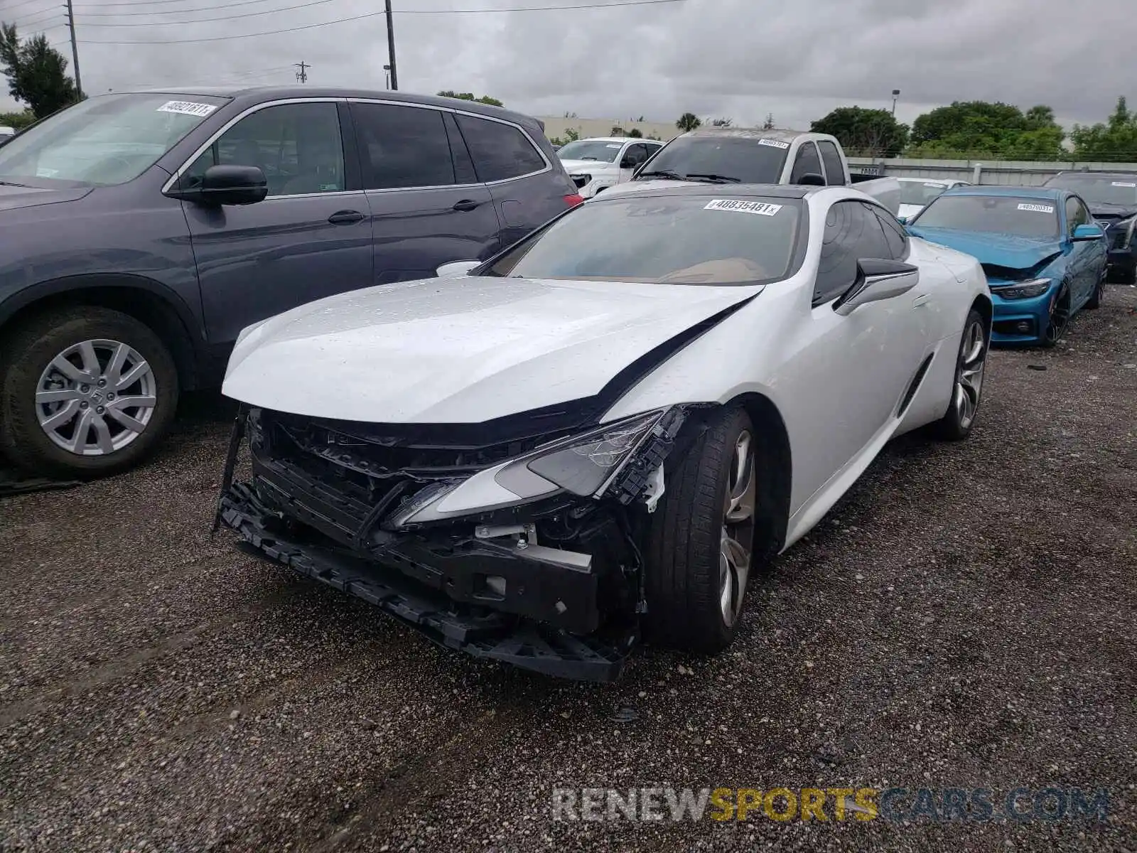 2 Photograph of a damaged car JTHEP5AY6MA008332 LEXUS LC500 2021