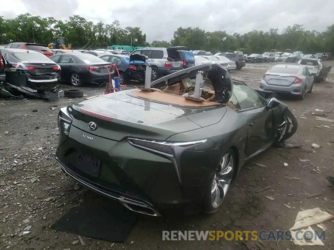 4 Фотография поврежденного автомобиля JTHKPAAY5MA103640 LEXUS LC500 2021