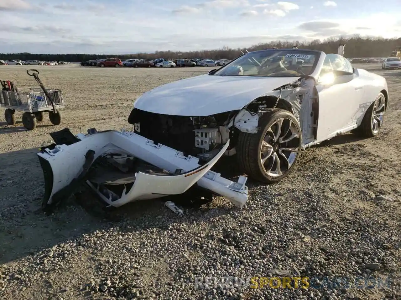 2 Photograph of a damaged car JTHKPAAY7MA104255 LEXUS LC500 2021